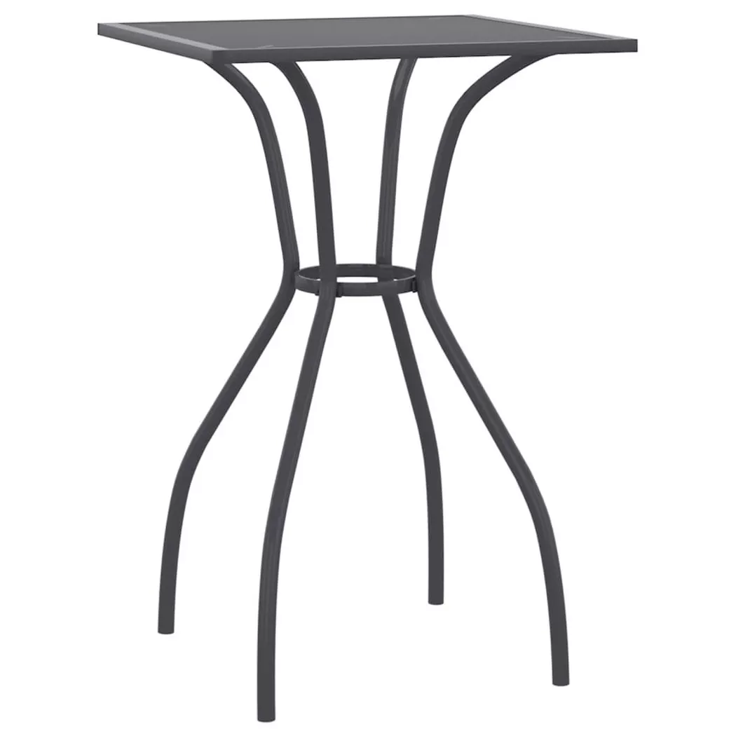 VidaXL - Table de jardin acier, One Size, Gris