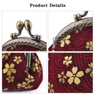 Only-bags.store Portamonete floreale con chiusura a clip  