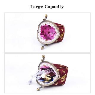 Only-bags.store Portamonete floreale con chiusura a clip  