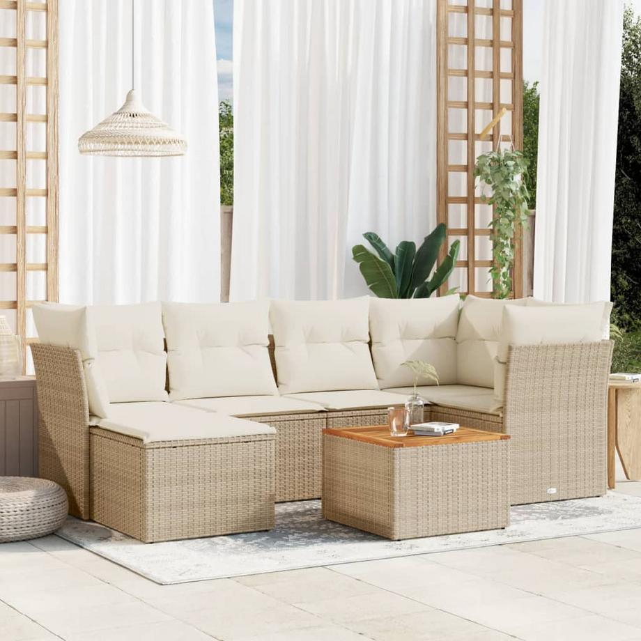 VidaXL Ensemble de canapés de jardin rotin synthétique  