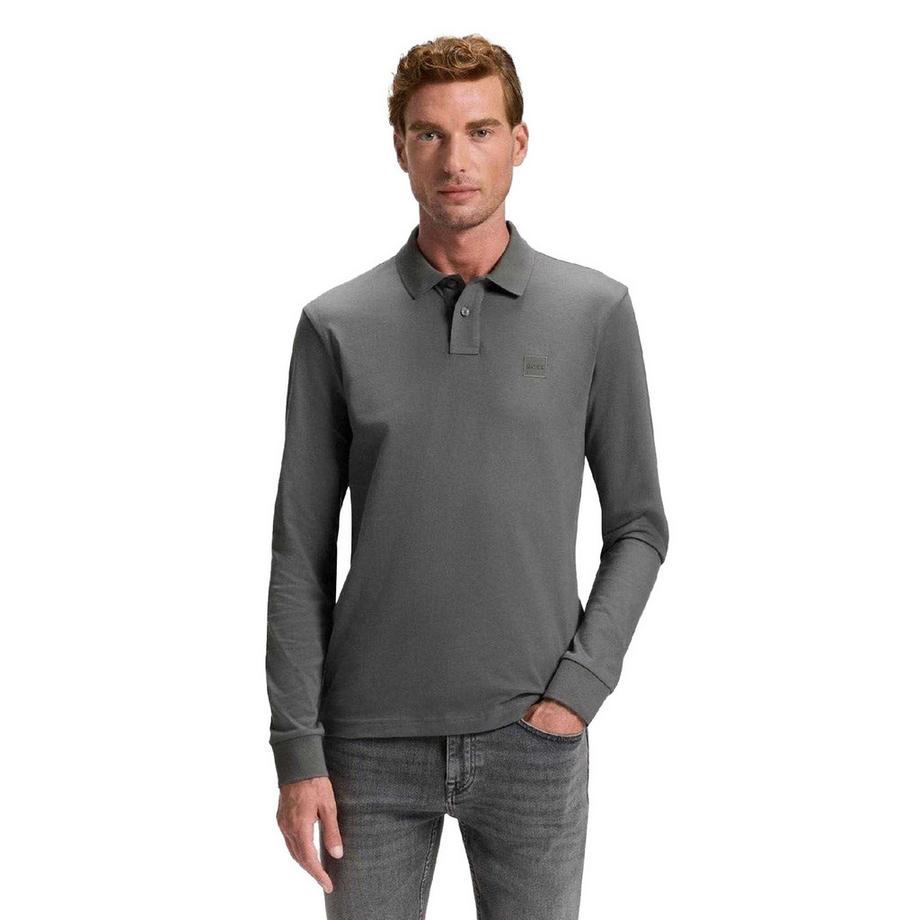 BOSS Passerby Maglietta Polo Aderente Manica Lunga  