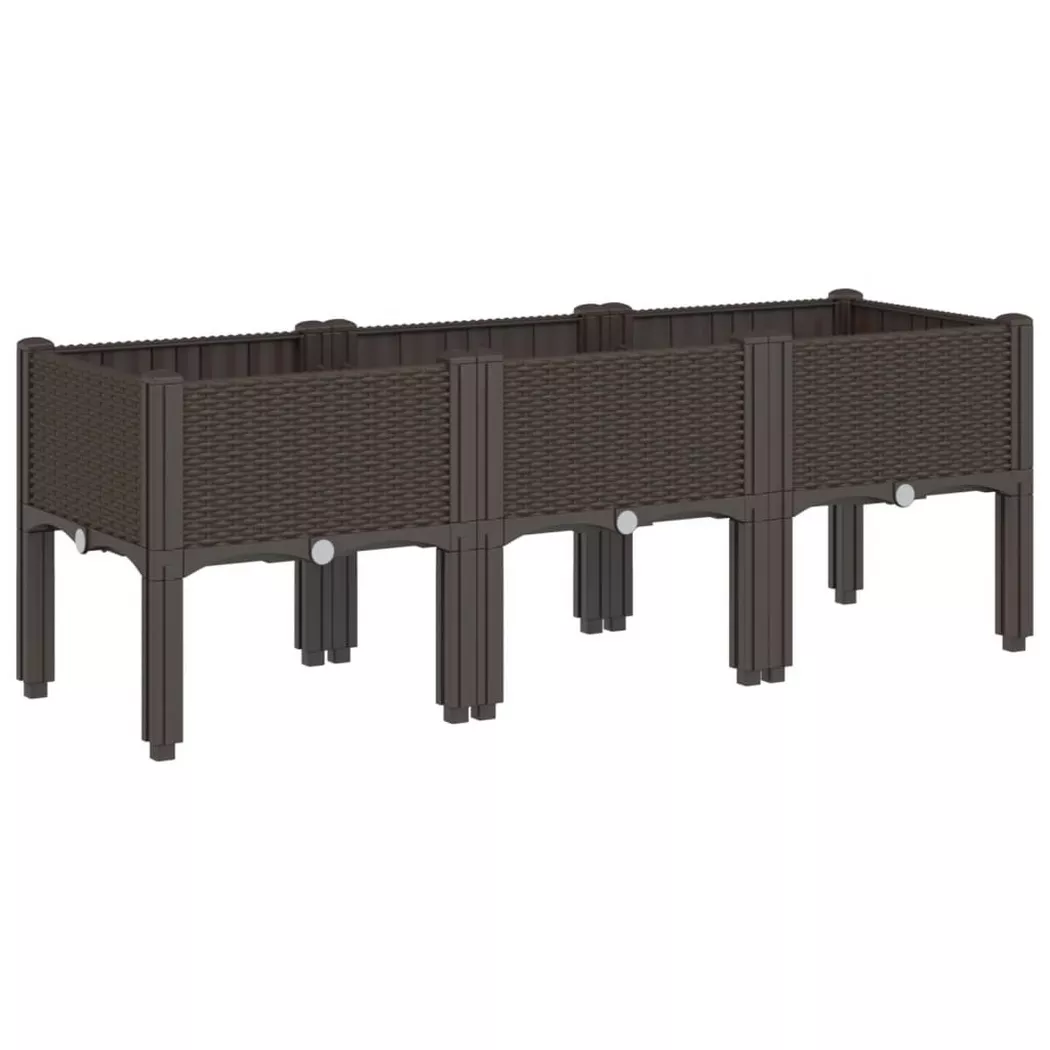 VidaXL - Jardinière polypropylène, One Size, Marron