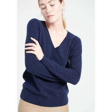 LILLY 6 Maglione con scollo a V - 100% cashmere