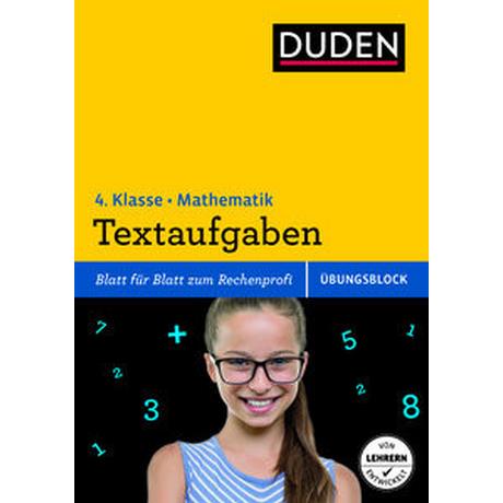 Übungsblock: Mathematik - Textaufgaben 4. Klasse Müller-Wolfangel, Ute; Schreiber, Beate; Scholz, Barbara (Illustrationen); Breitenfeldt, Tom (Illustrationen) Gebundene Ausgabe 