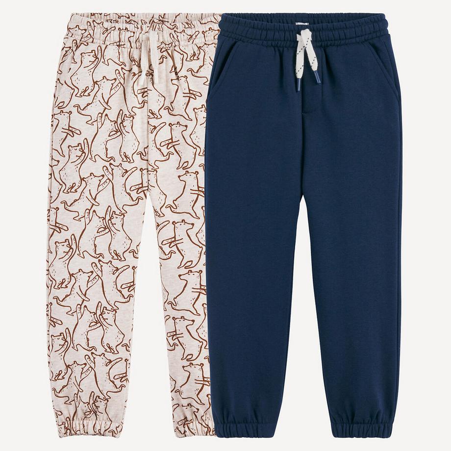 La Redoute Collections  Lot de 2 pantalons jogging en molleton 