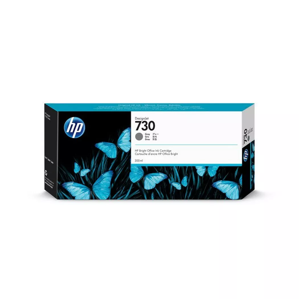 Hewlett-Packard – HP Tintenpatrone 730 gray P2V72A DesignJet T1700 300ml, One Size