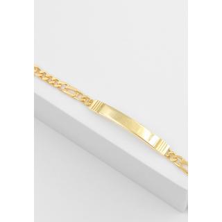 MUAU Schmuck  ID-Bracelet Fantasie Gelbgold 750, 4.2mm, 19cm 