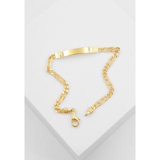 MUAU Schmuck  ID-Bracelet Fantasie Gelbgold 750, 4.2mm, 19cm 