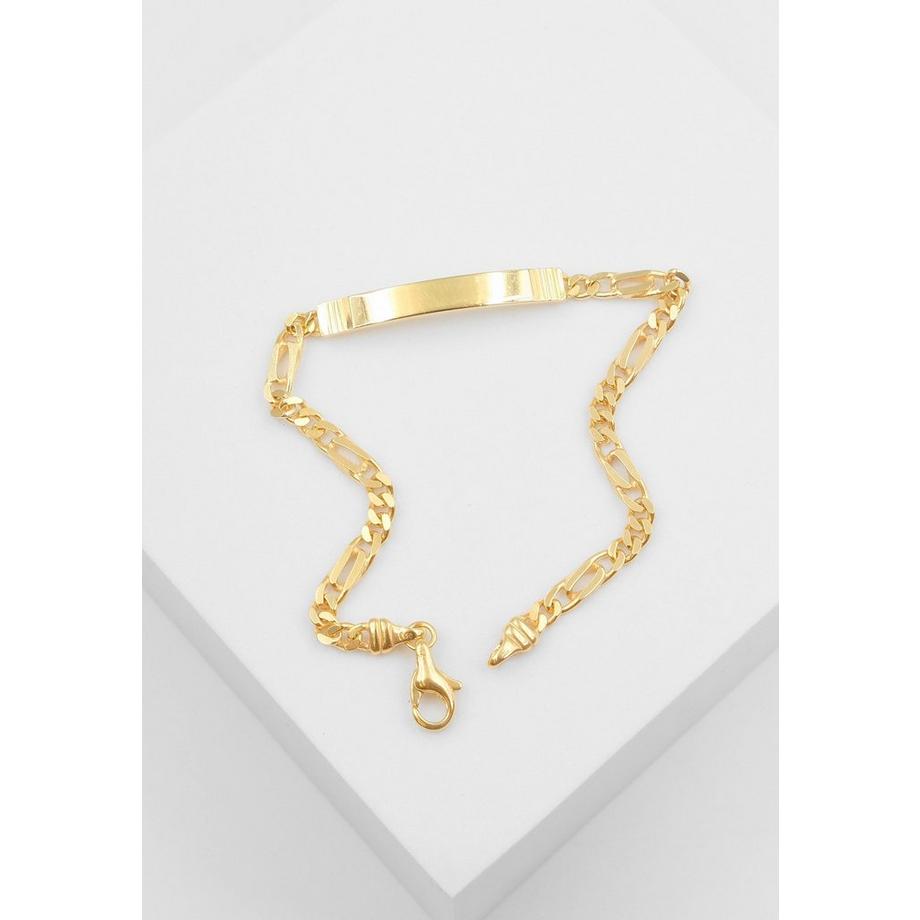 MUAU Schmuck  ID-Bracelet Fantasie Gelbgold 750, 4.2mm, 19cm 
