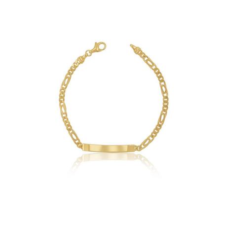 MUAU Schmuck  ID-Bracelet Fantasie Gelbgold 750, 4.2mm, 19cm 