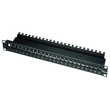 Telegärtner  24 Porte Patchpanel di rete 483 mm (19) CAT 6A 1 U Nero 