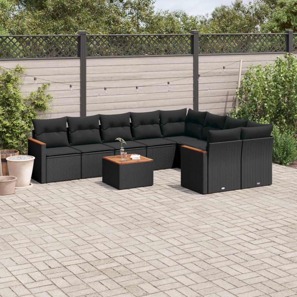 VidaXL set divano da giardino Polirattan  