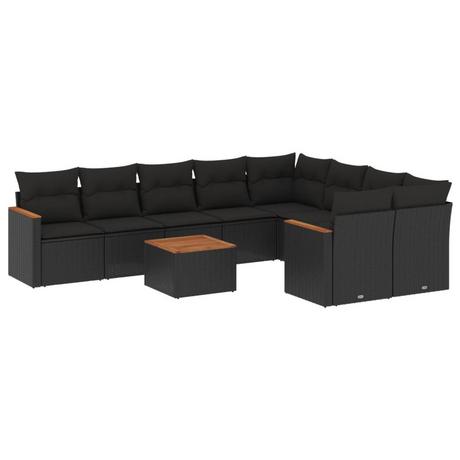 VidaXL set divano da giardino Polirattan  