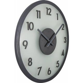NeXtime Wanduhr Frosted Wood Grau Durchmesser 50 cm  
