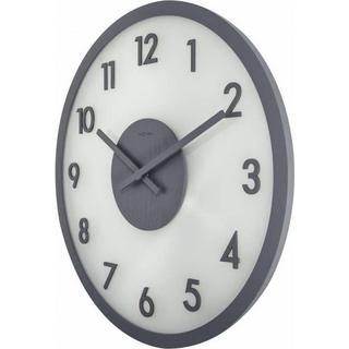 NeXtime Wanduhr Frosted Wood Grau Durchmesser 50 cm  