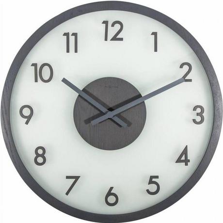 NeXtime Wanduhr Frosted Wood Grau Durchmesser 50 cm  