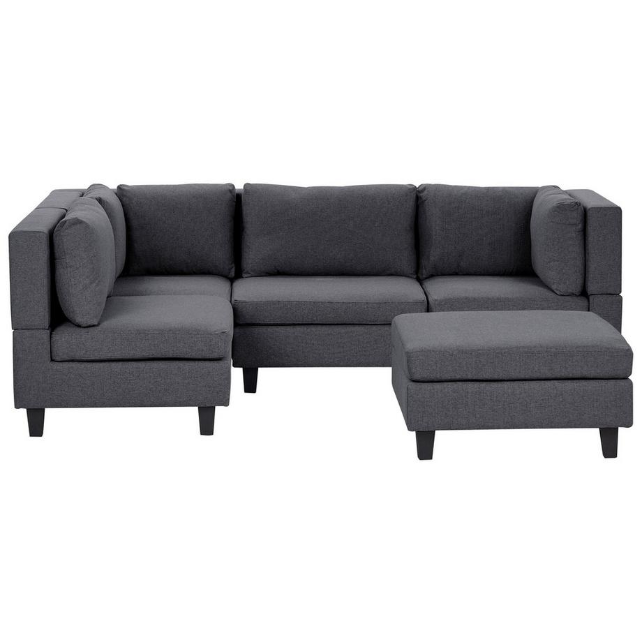 Ecksofa mit Ottomane aus Stoff Modern UNSTAD