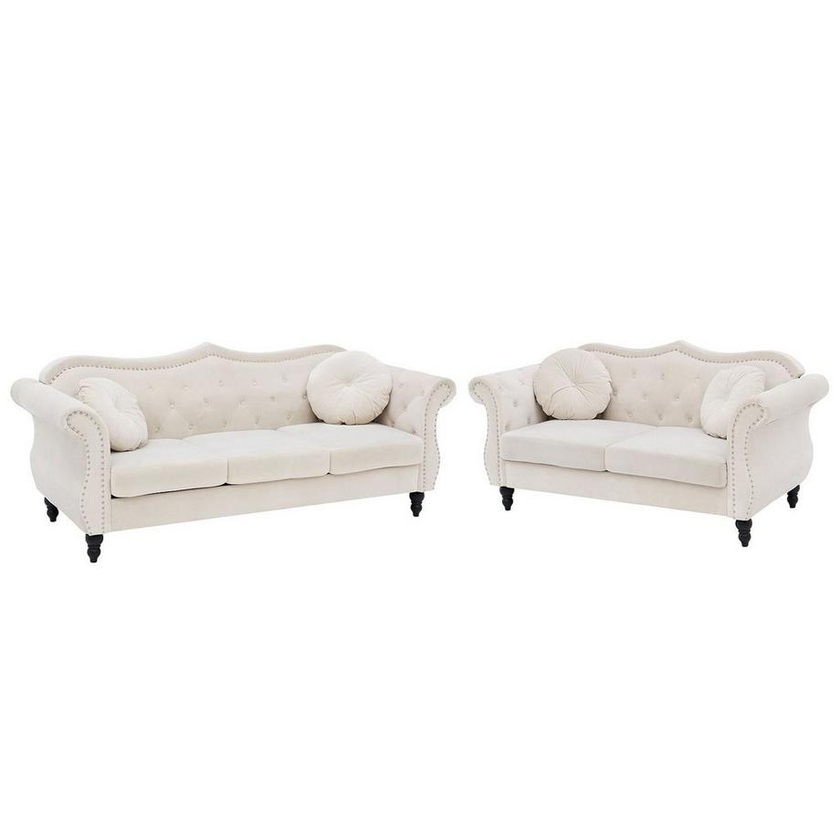 Wohnzimmer Set aus Samtstoff  SKIEN