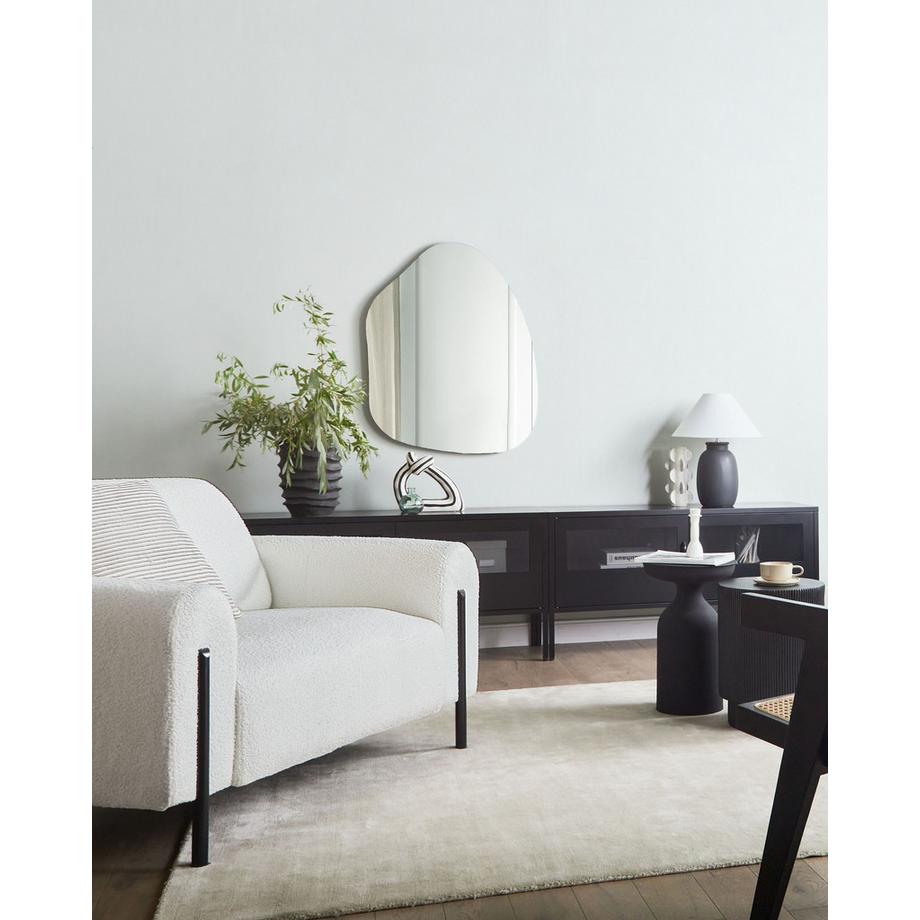 Beliani Fauteuil en Bouclé Moderne ASKIM  