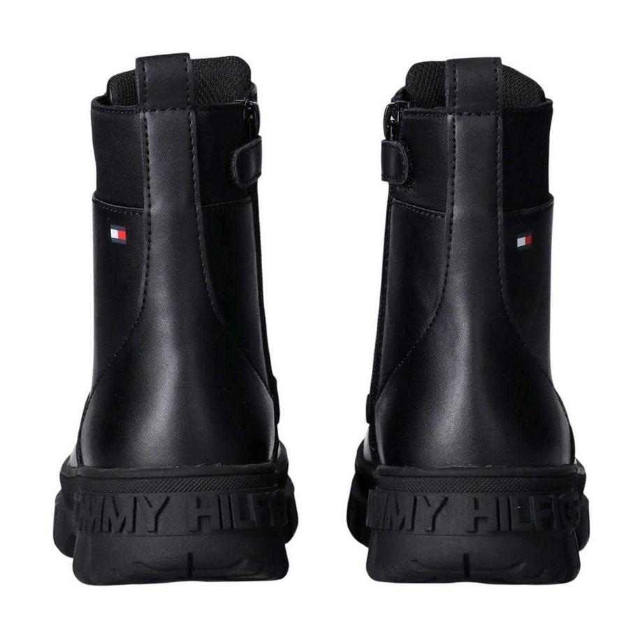 TOMMY HILFIGER Leder Biker Stiefel mit Schnürung  