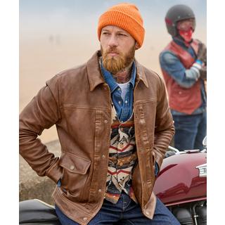 Joe Browns  Trucker-Lederjacke mit Kragen 