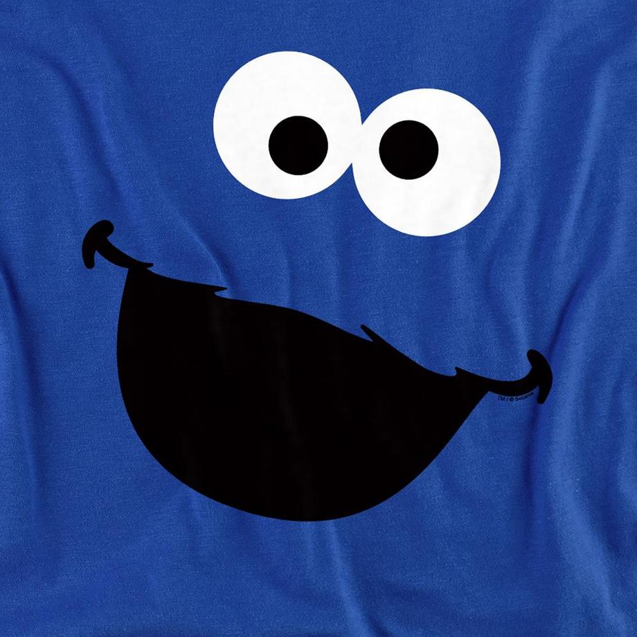 Sesame Street T-Shirt Manches Longues Motif Visage Cookie Monster  