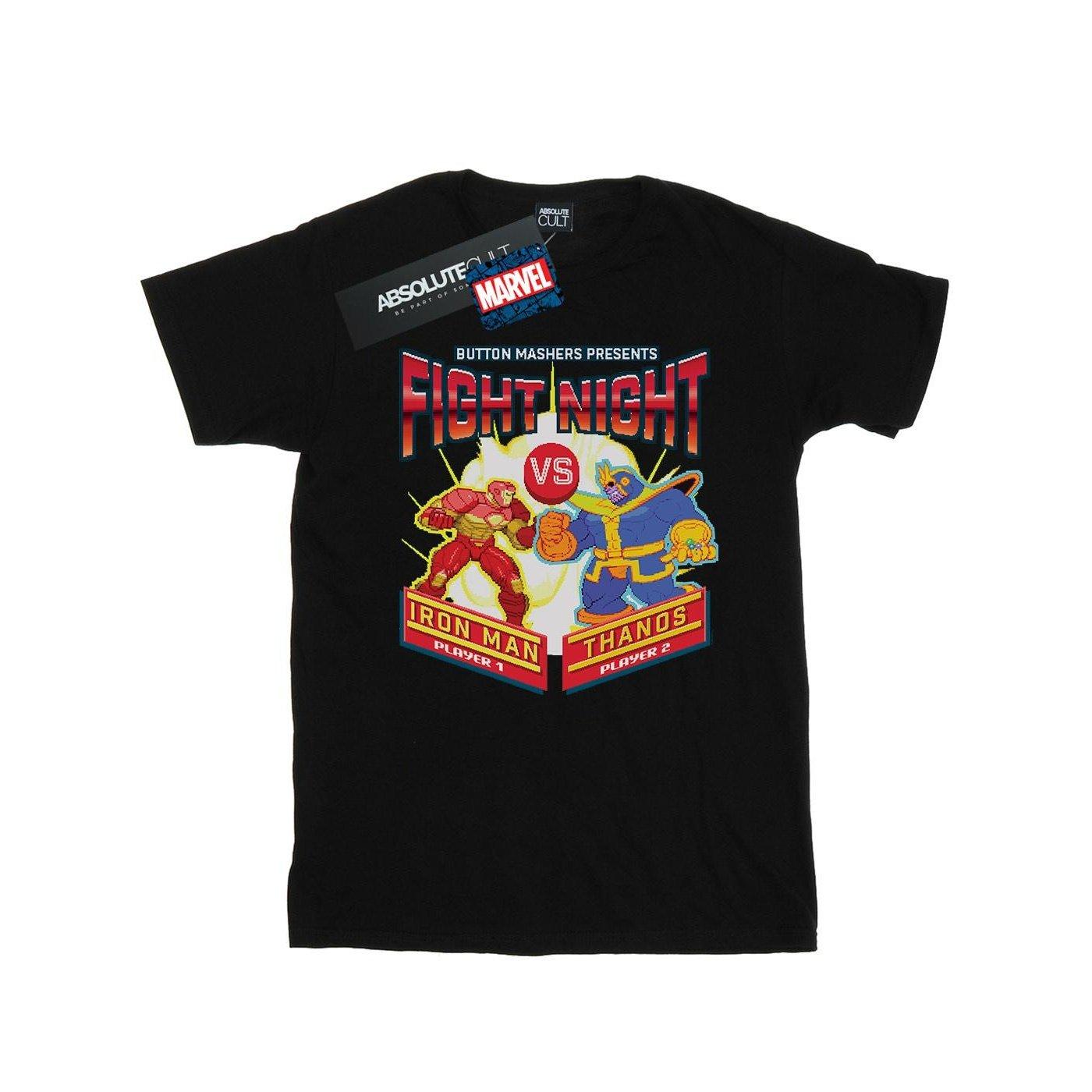 Image of Fight Night Iron Man Vs Thanos Tshirt Herren Schwarz S