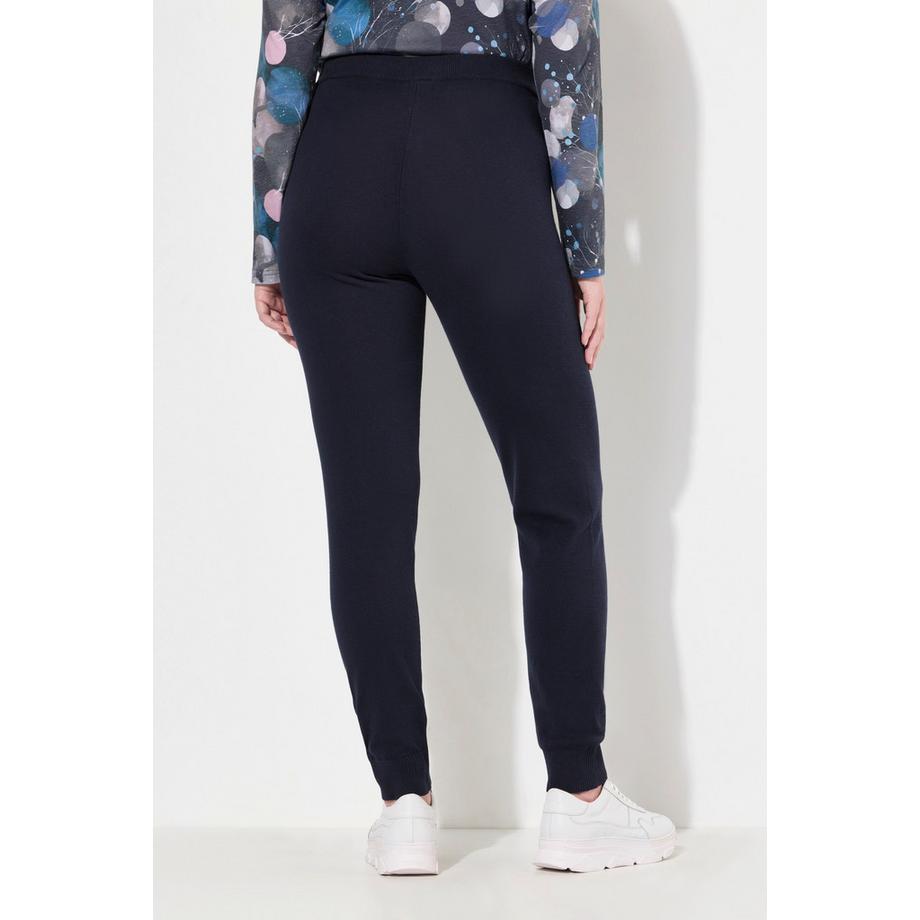 Ulla Popken Legging en tricot bord-côte sans coutures latérales coton bio  