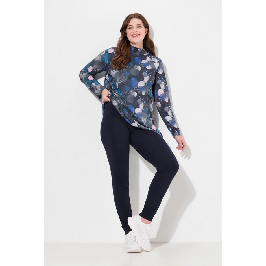 Ulla Popken Legging en tricot bord-côte sans coutures latérales coton bio  