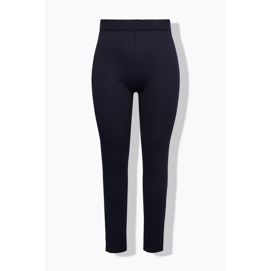 Ulla Popken Legging en tricot bord-côte sans coutures latérales coton bio  