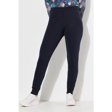 Leggings in maglia senza cucitura laterale con orlo a costine e cotone biologico