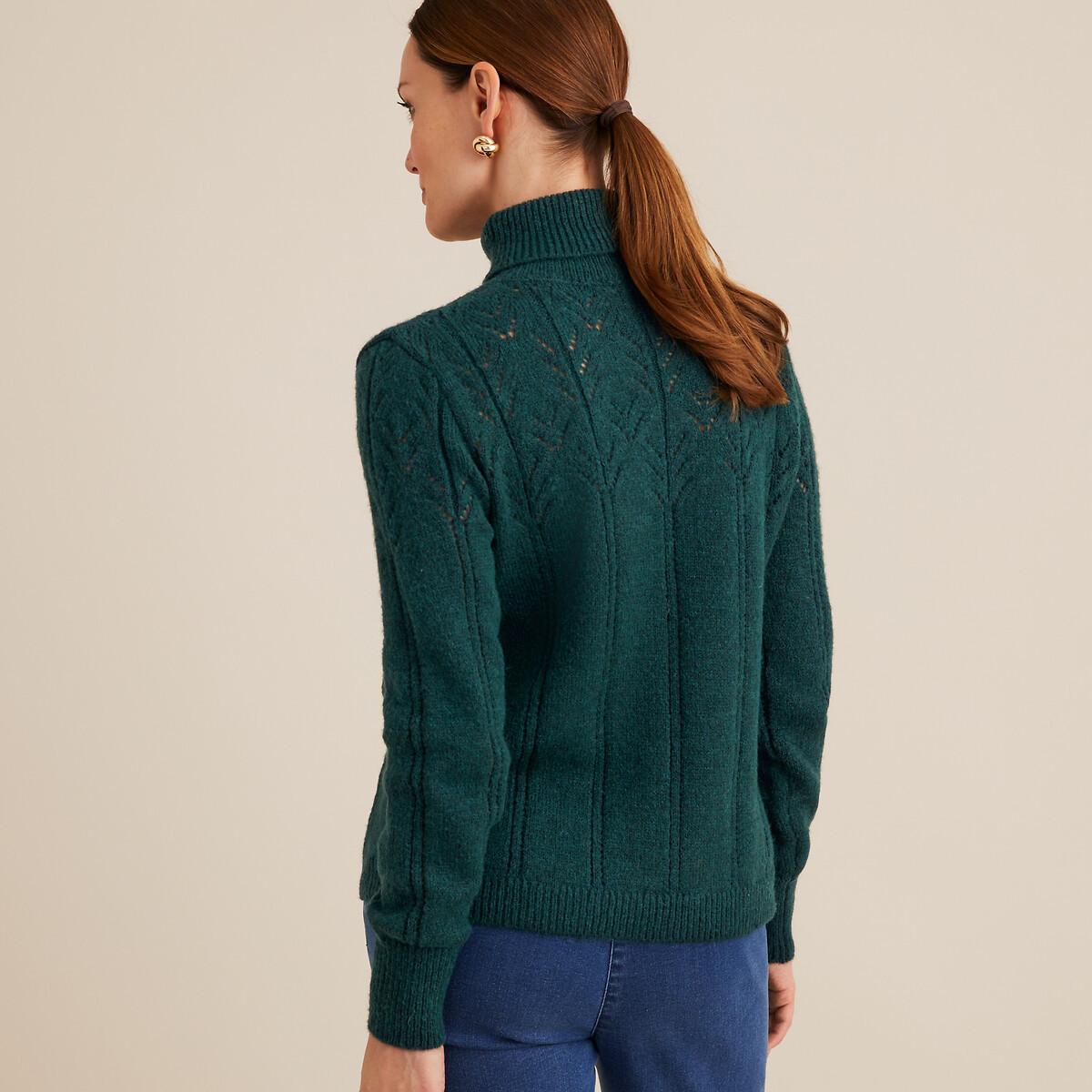 La Redoute Collections  Rollkragenpullover aus Feinstrick mit Ajourmuster 