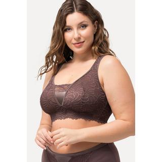 Ulla Popken  Bralette en dentelle, sans armatures. Bonnet B-F. 