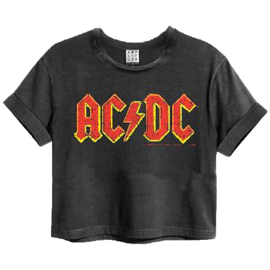 Amplified AC/DC Logo Cropped Top  