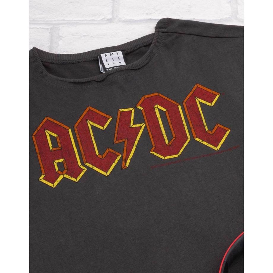 Amplified AC/DC Logo Cropped Top  