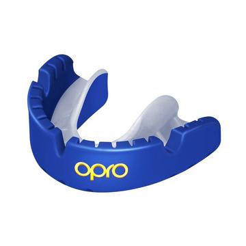OPRO Self-Fit - Gold Braces - Dark Blue/Pearl