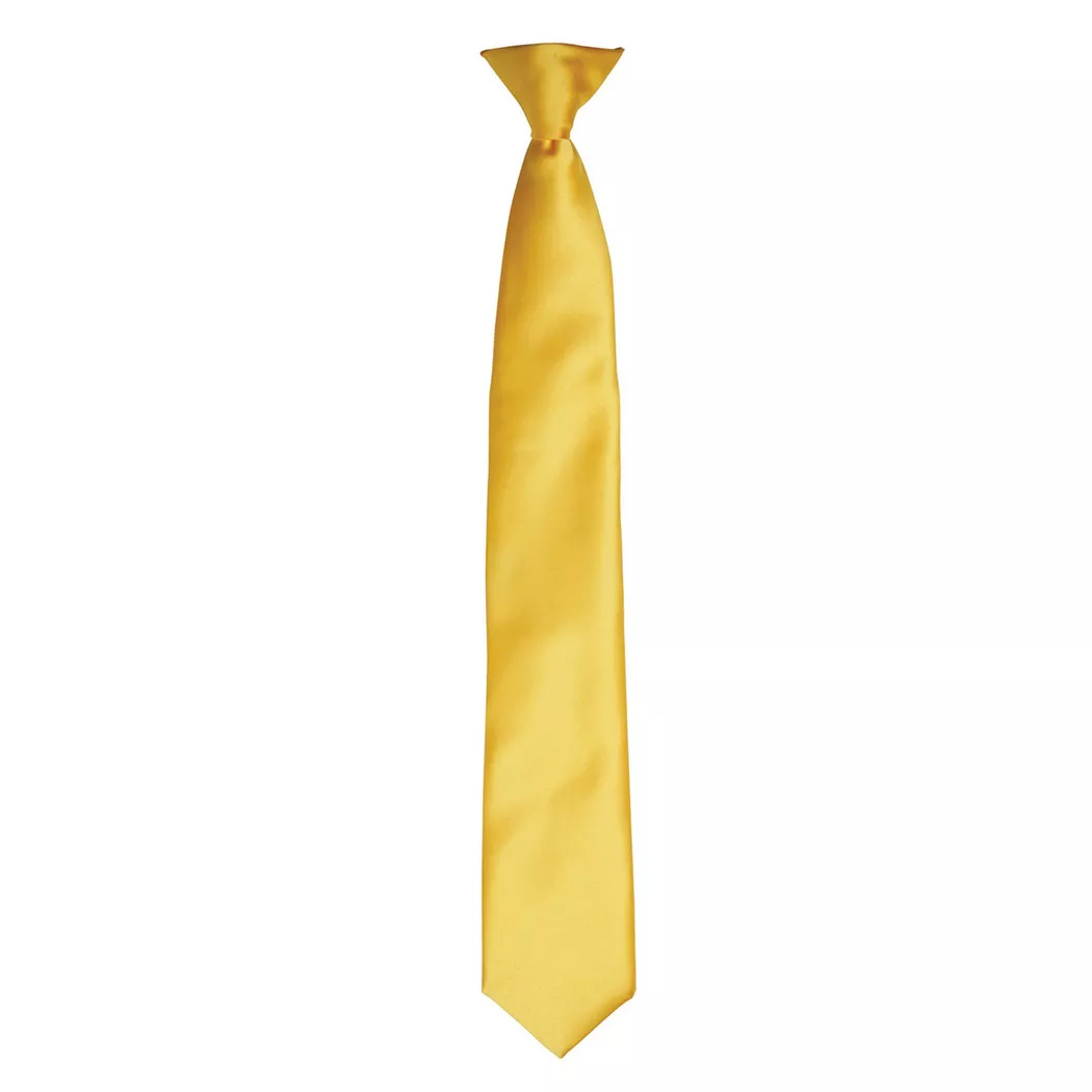 PREMIER - SatinKrawatte zum Anklipsen, für Herren, Chrom, One Size