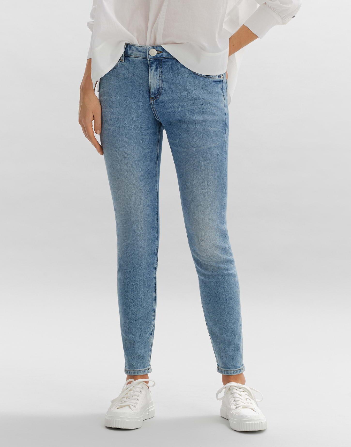 Image of Slim Jeans Evita Damen Stahlblau L30/42