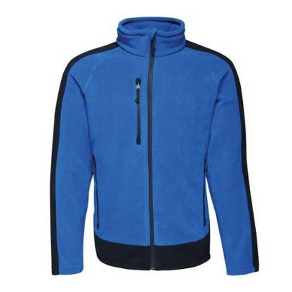 Image of Fleecejacke In Kontrastfarben Herren Marine XS