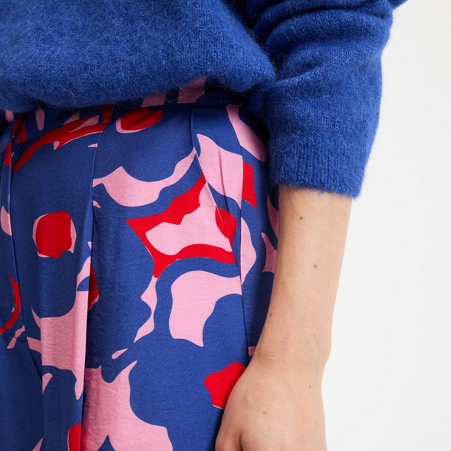 La Redoute Collections Pantalon large imprimé à pinces  