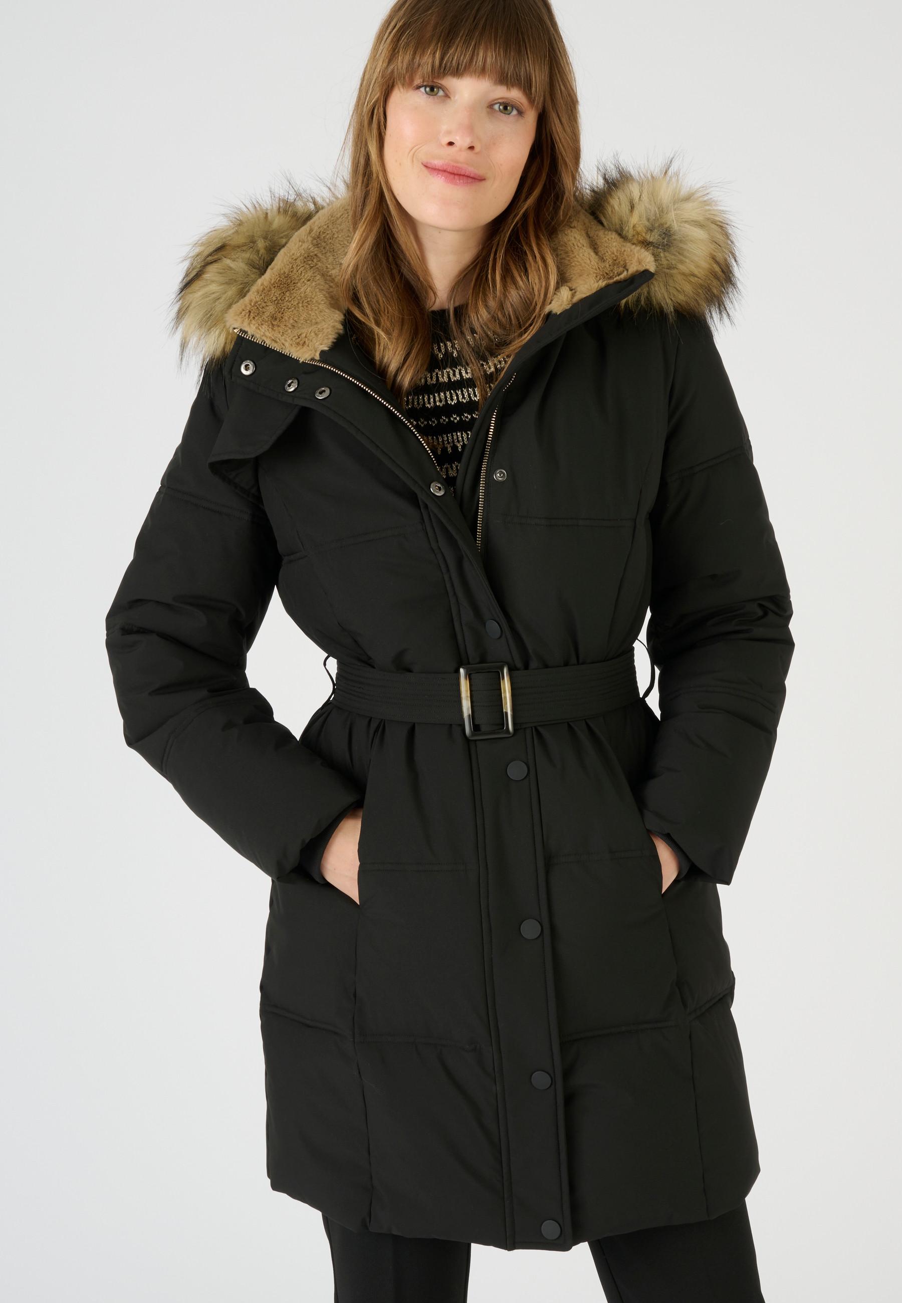 Image of Gesteppter Parka Mit Passe Thermolactyl Damen Schwarz 38/40