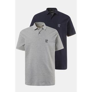 JP1880  Poloshirts, Basic, 2er-Pack, Piqué, gekämmte Baumwolle 