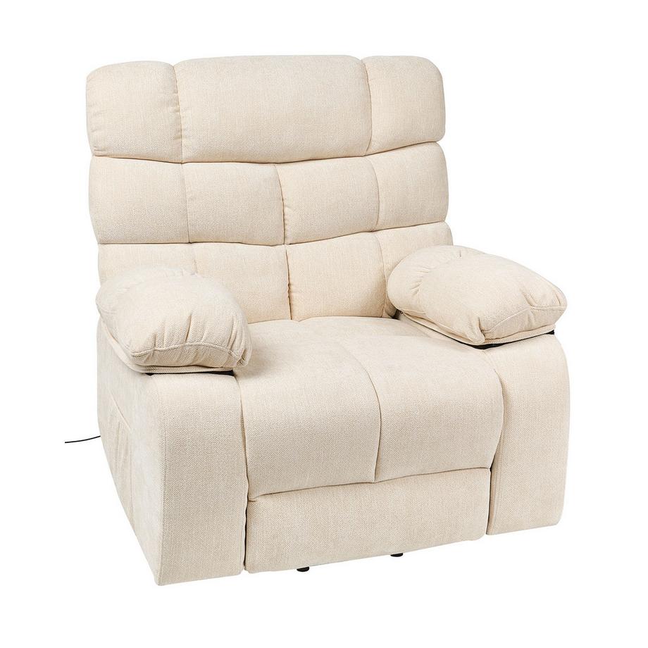 Beliani Fauteuil inclinable électrique en Tissu Moderne ARES  