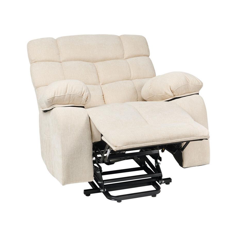 Beliani Fauteuil inclinable électrique en Tissu Moderne ARES  
