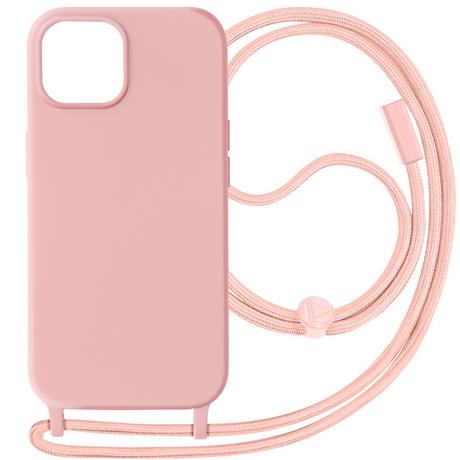 Avizar  Cover cordino iPhone 15 Plus rosa 