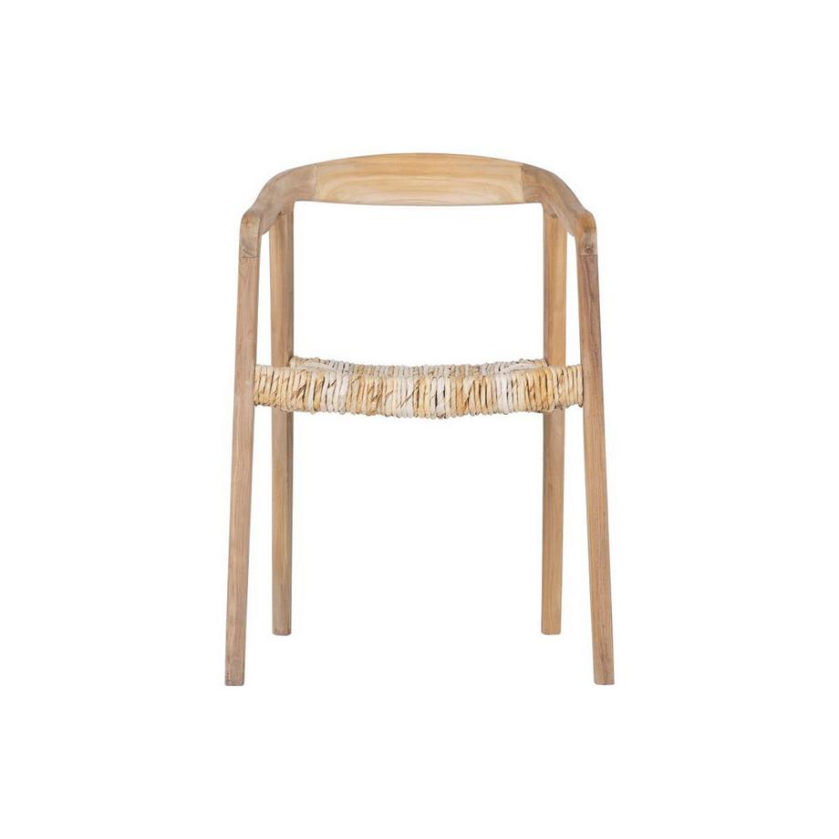 Vente-unique Stuhl mit Armlehnen 2er-Set - Teakholz - Holzfarben hell - JUNARIA  