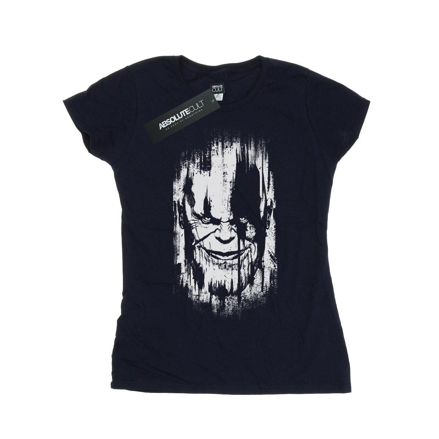Image of Avengers Infinity War Thanos Face Tshirt Damen Marine M