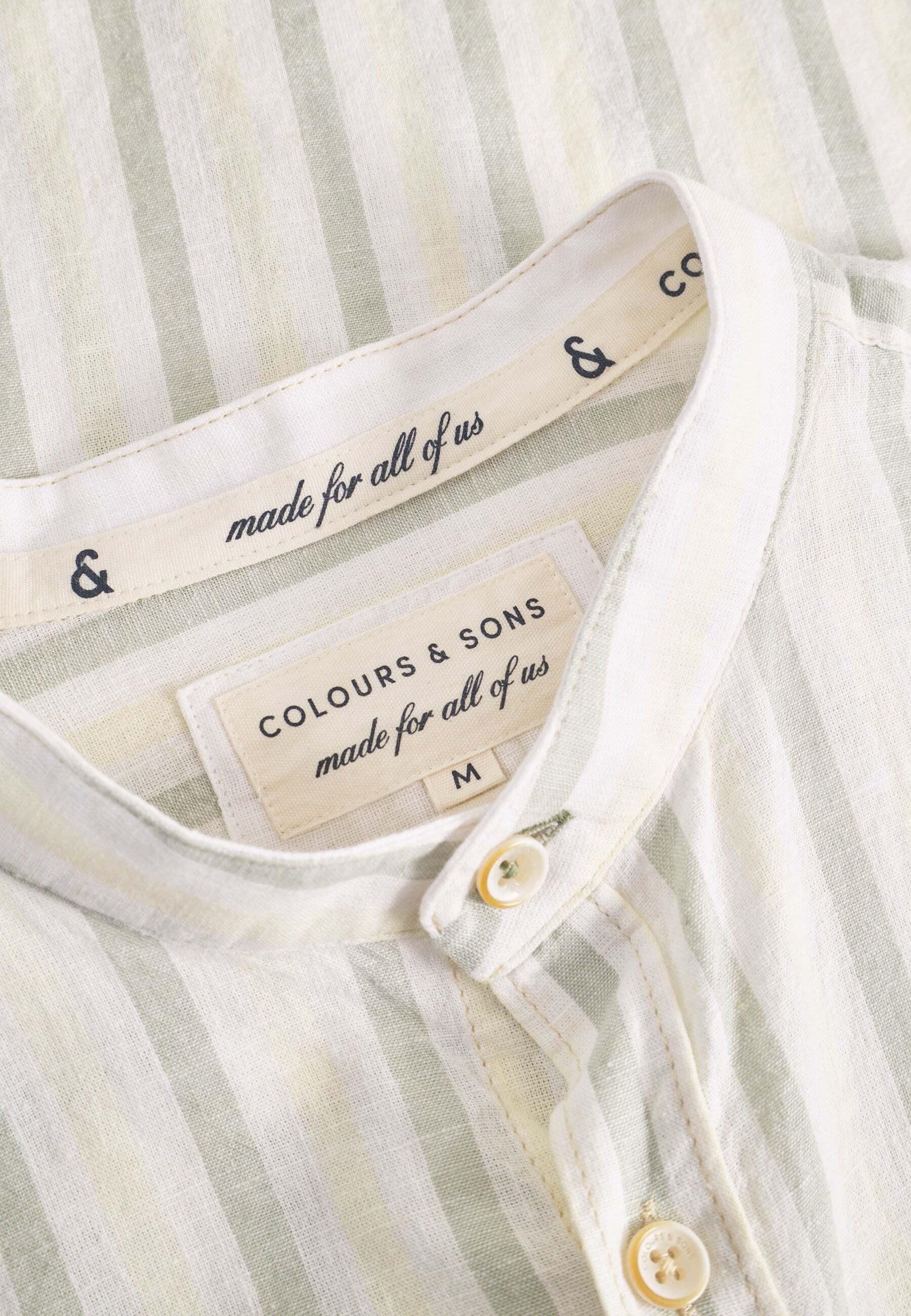 Colours & Sons Camicia a Righe Misto Lino  