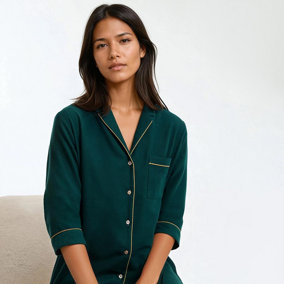 La Redoute Collections Camicia da notte in flanella puro cotone  