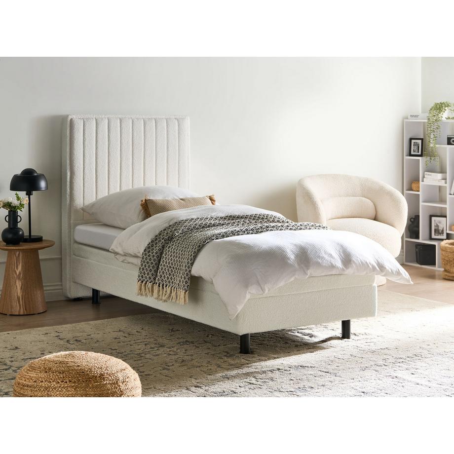 Beliani Letto regolabile en Bouclé Classico DUKE II  